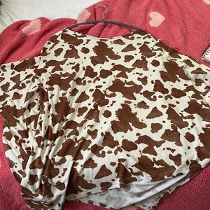 oversized cow print blouse